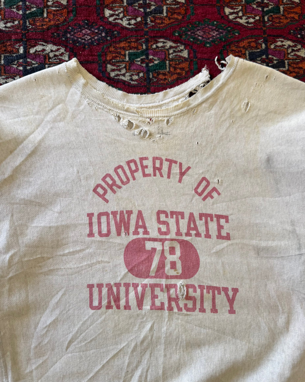 1960s property of Ohio State distressed champion reverse weave