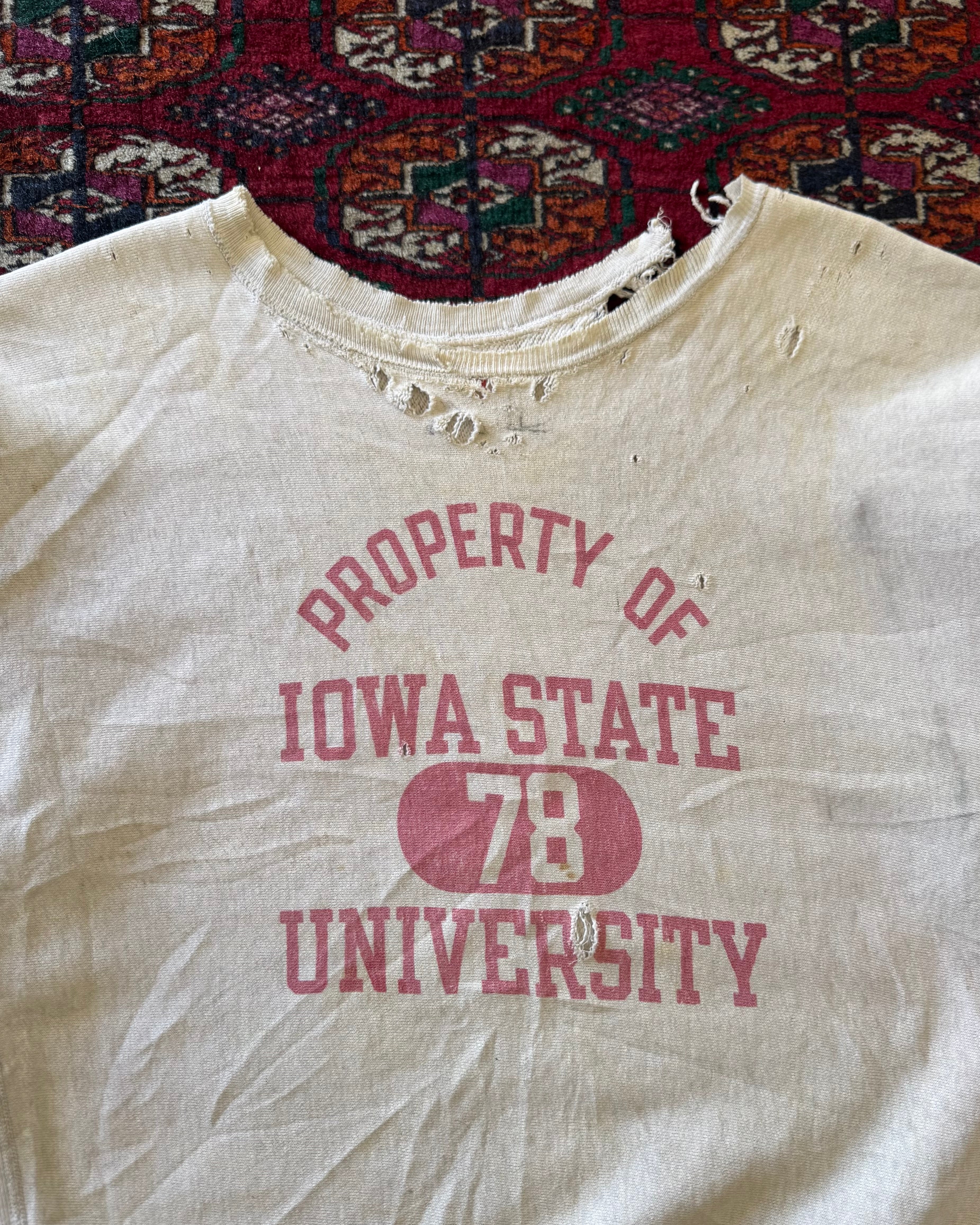 1960s property of Ohio State distressed champion reverse weave