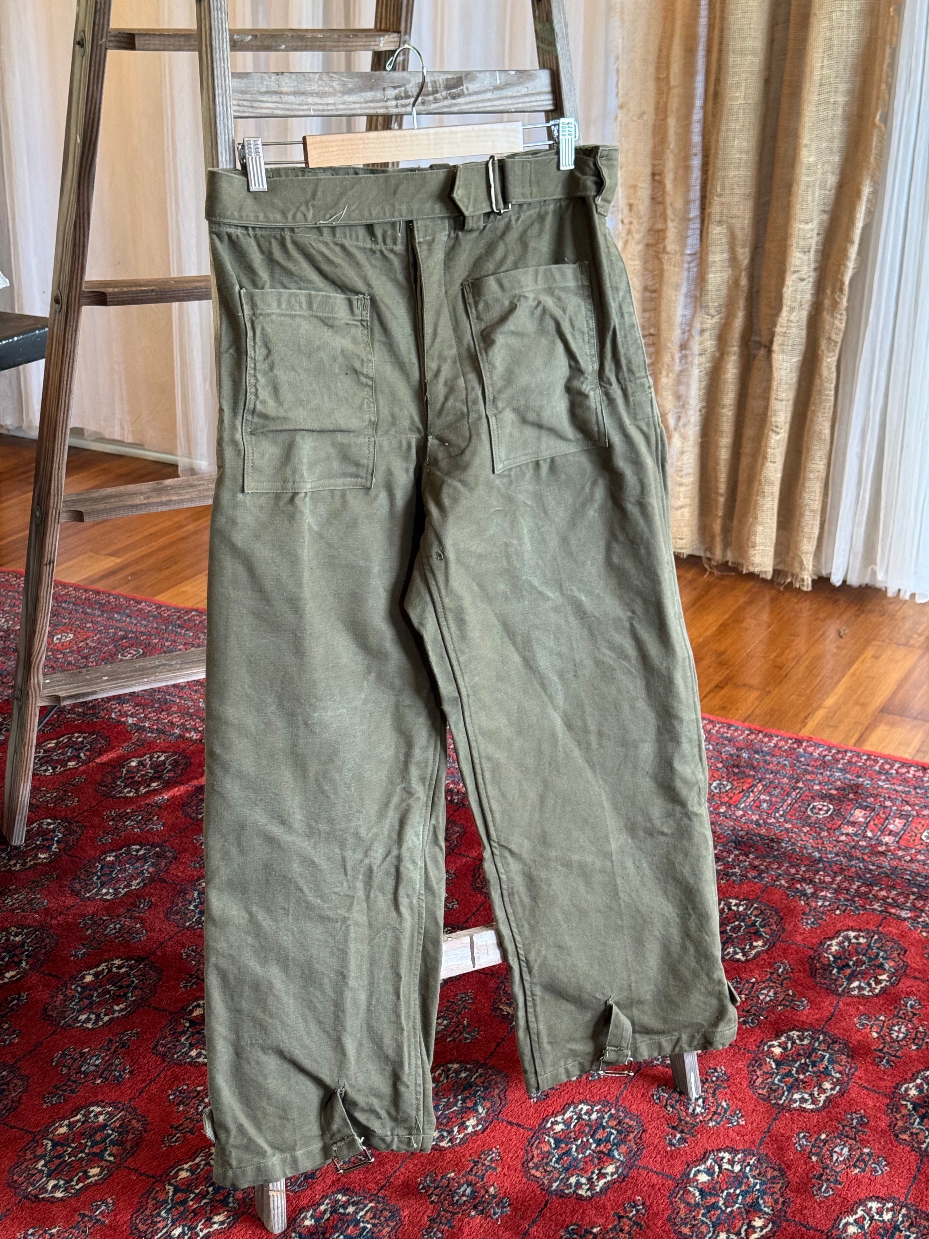 1960s French army, single layer motorcycle pants