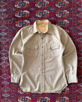 Vintage 1950s westerner beige button-down