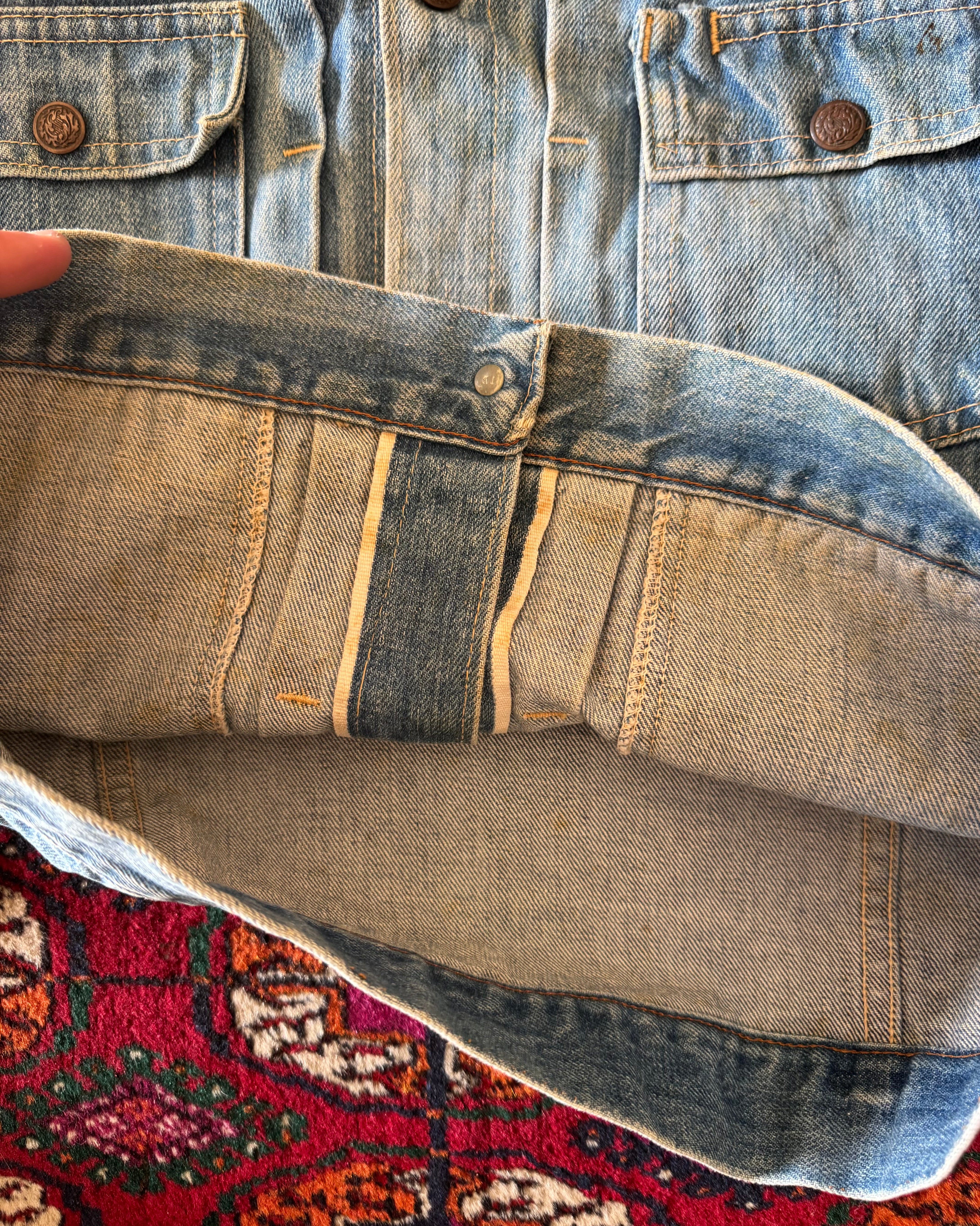 Vintage 1960s/70s full selvedge unbranded denim jacket