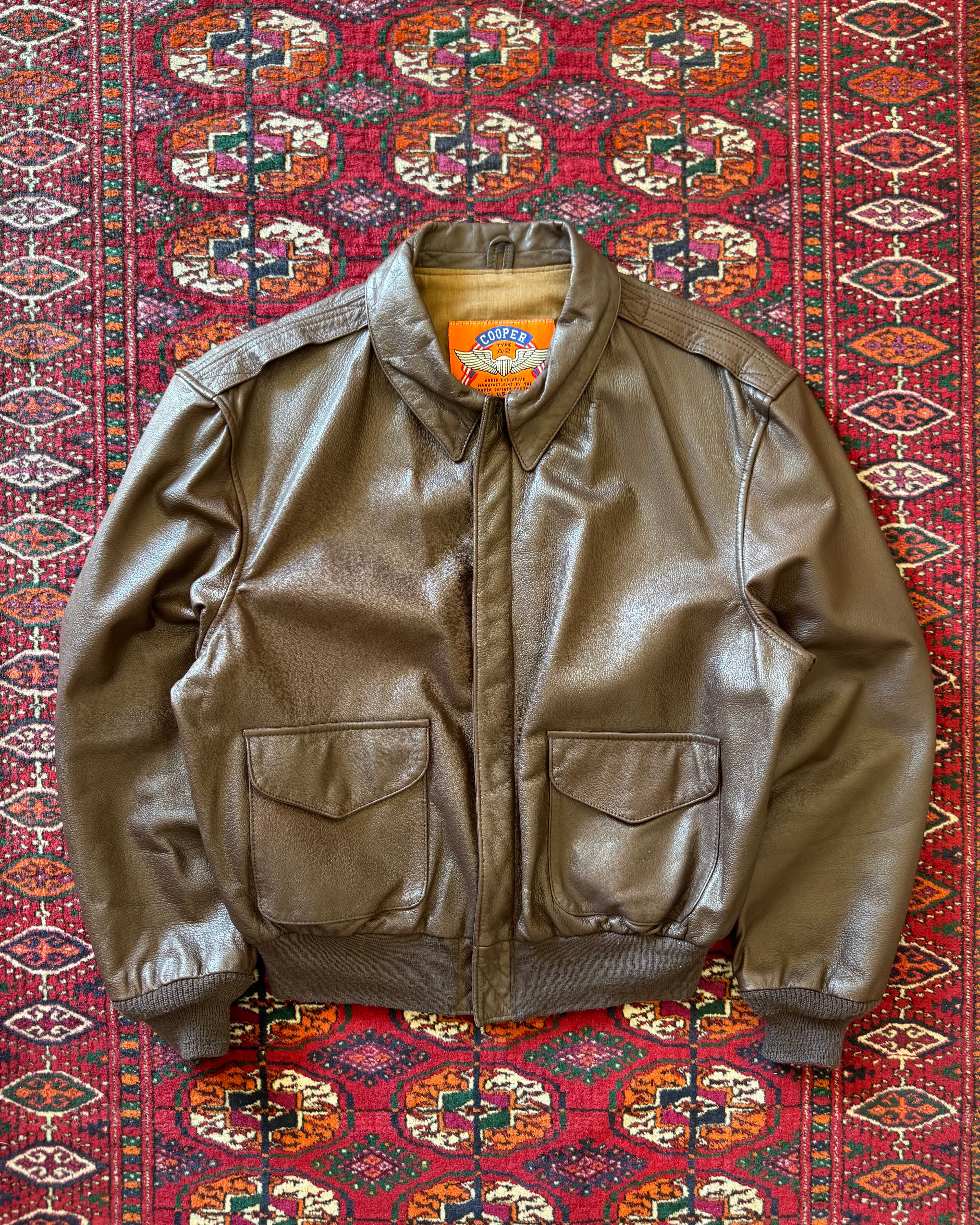 1980s Cooper type A2 leather bomber jacket￼