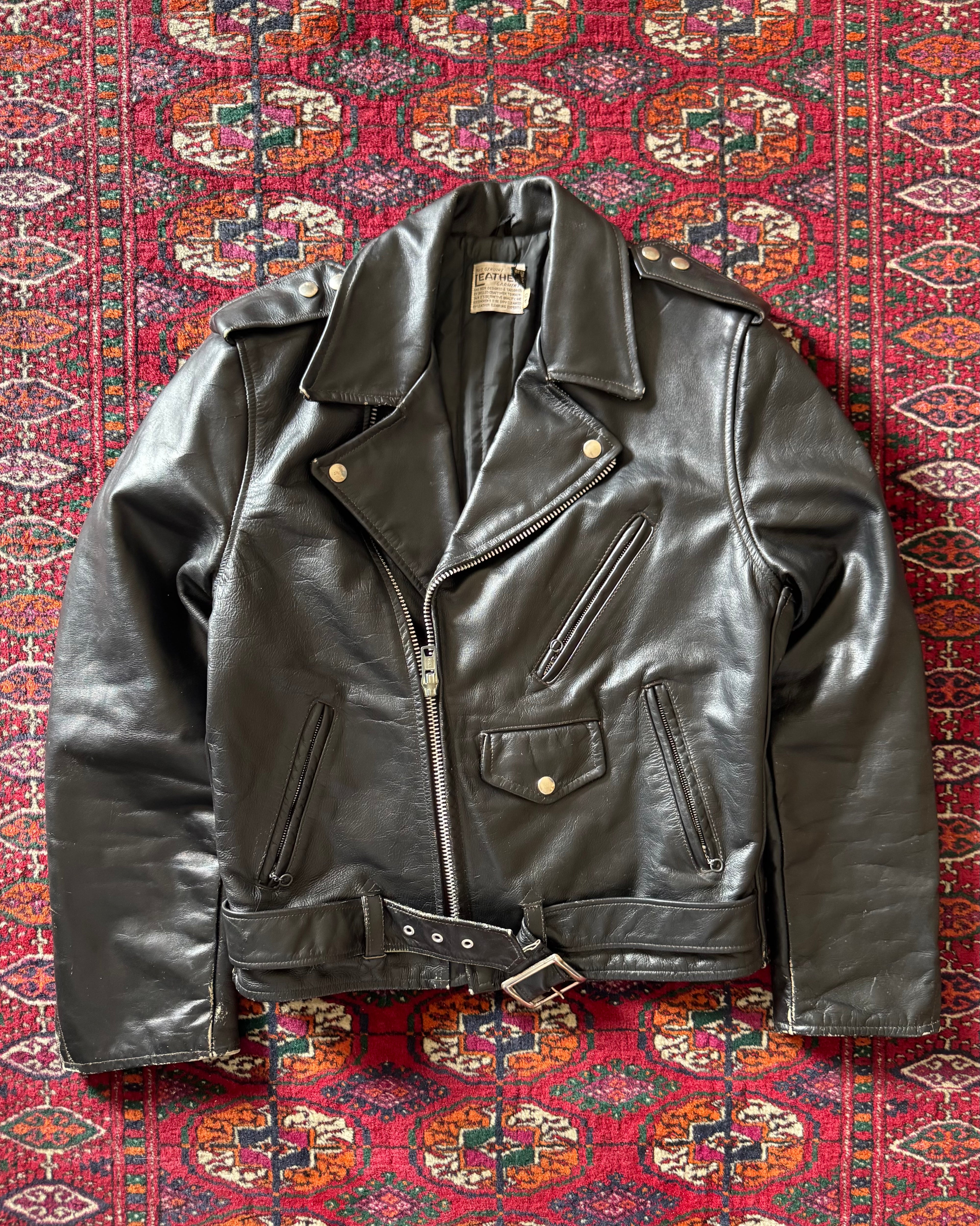 1960s leather riding jacket