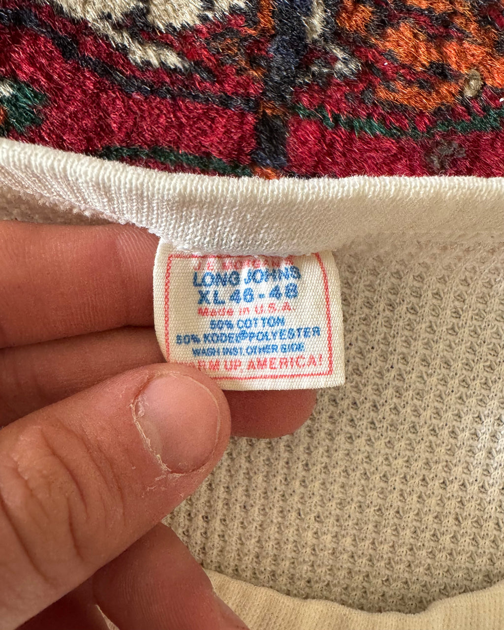 Vintage 1970s/80s longjohns thermal undershirt ￼