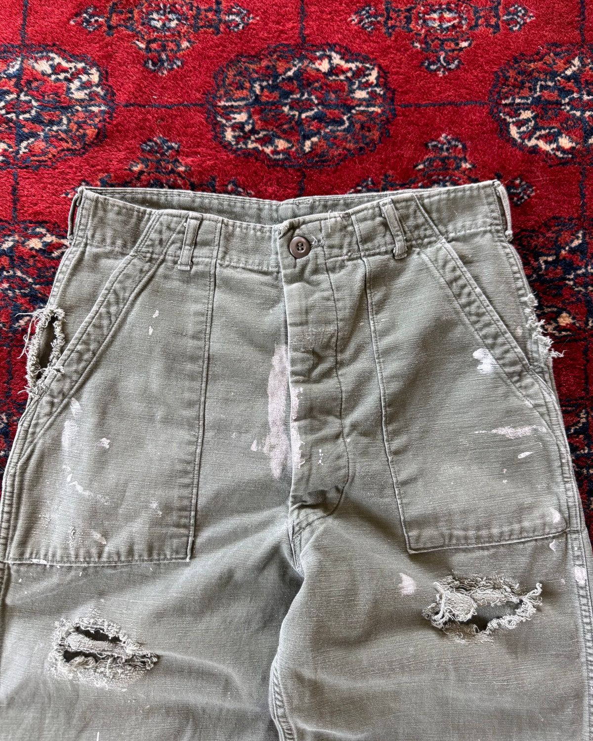 1960s distressed paint splatter OG-107 capri cut