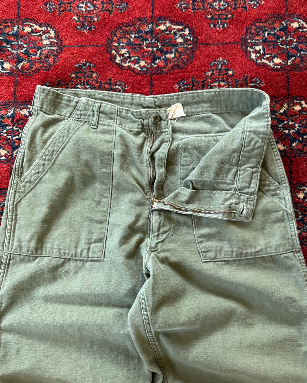 1960s zipper fly OG-107 fatigue pants