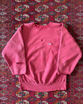 Vintage 1980s/90s faded distressed red champion reverse we cut off￼