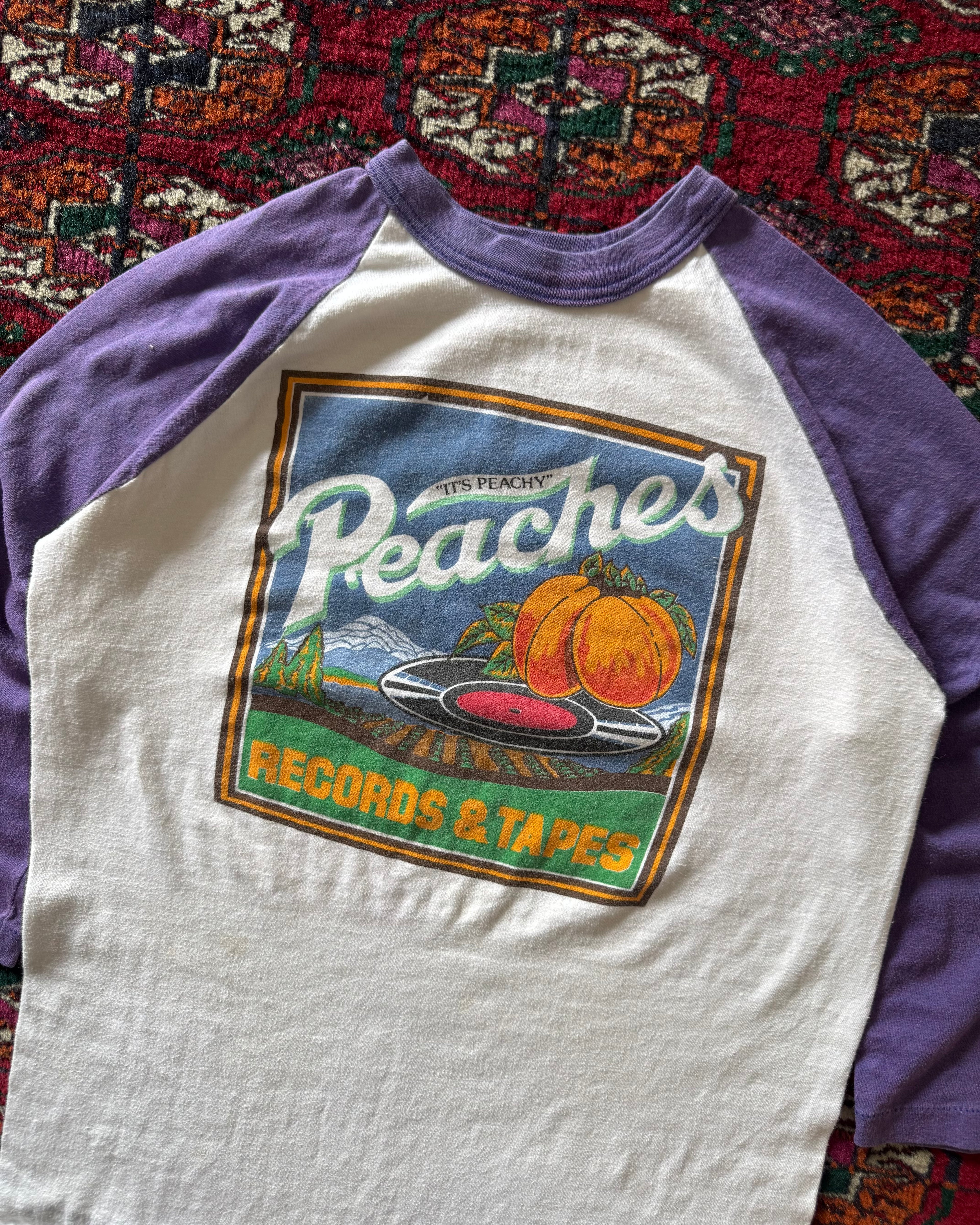1980s peaches records and tapes raglan