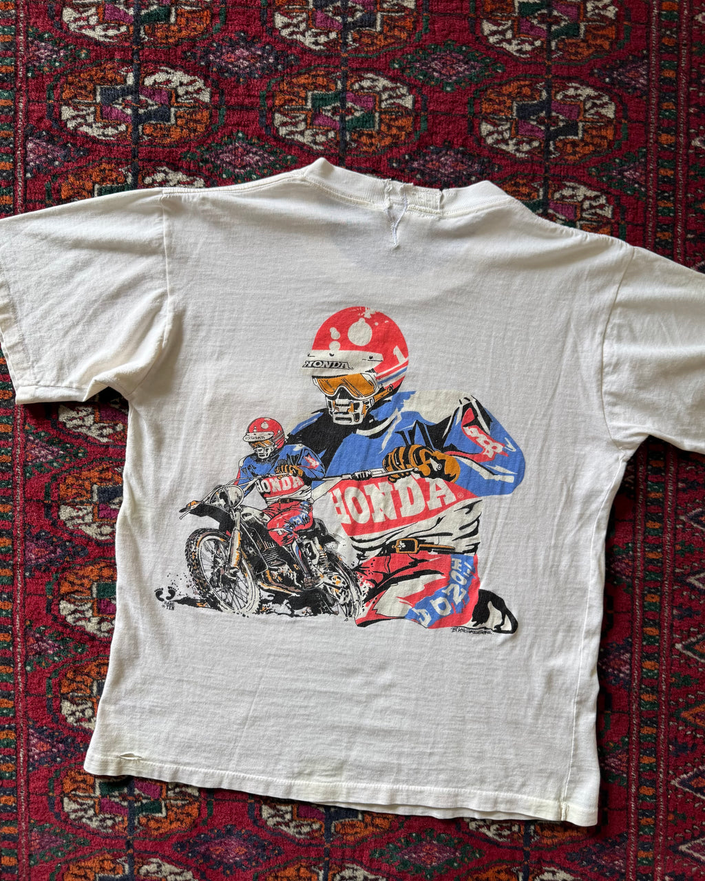 1970s/80s Honda racing repaired tee