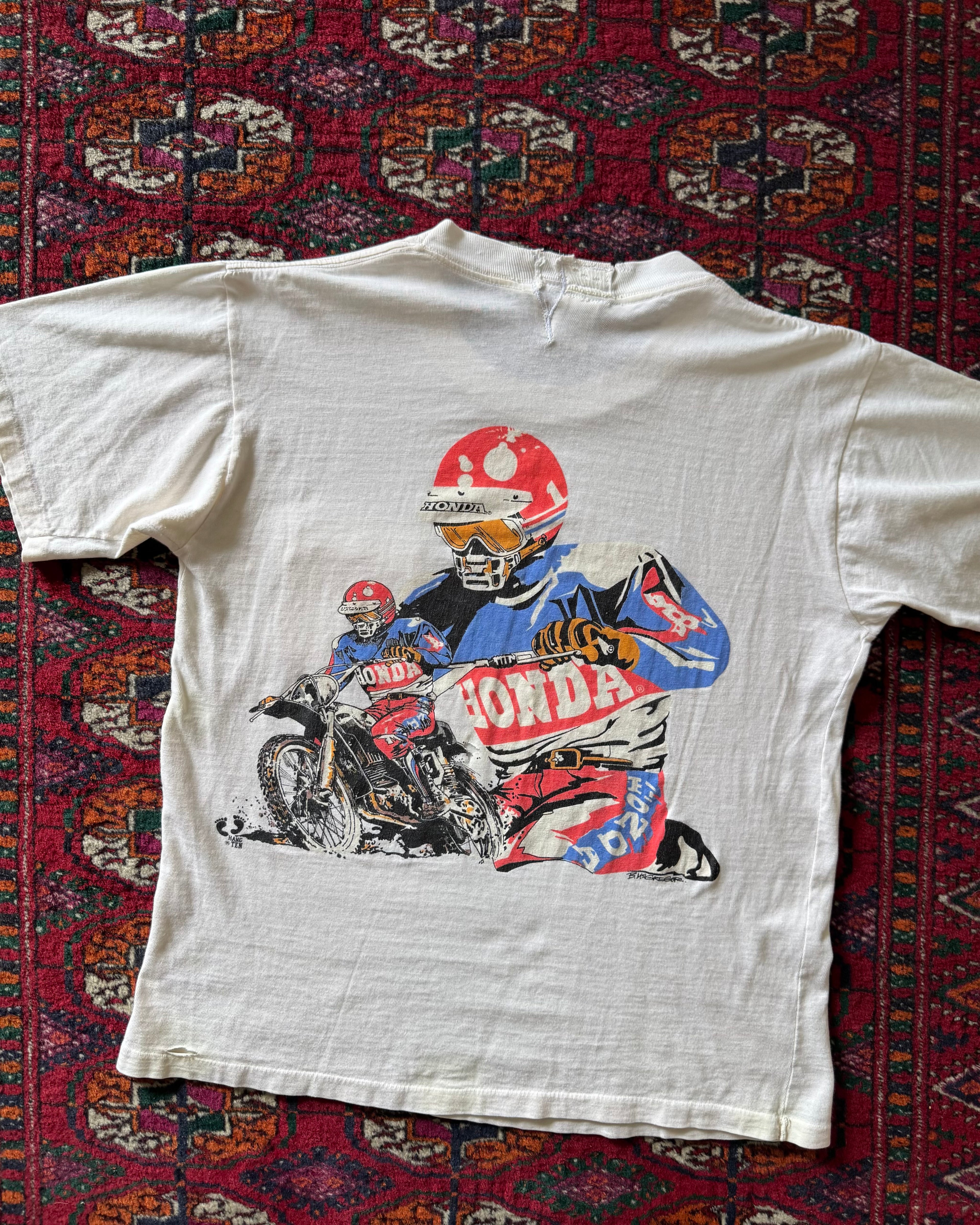 1970s/80s Honda racing repaired tee