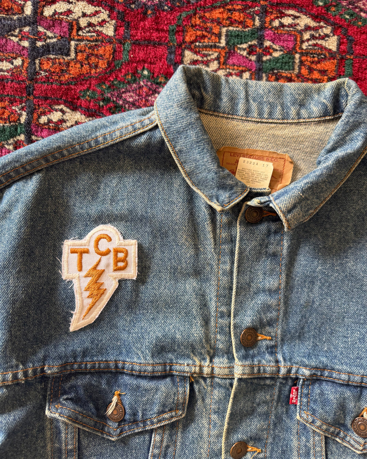 1987 Levi’s TCB Elvis patch denim jacket