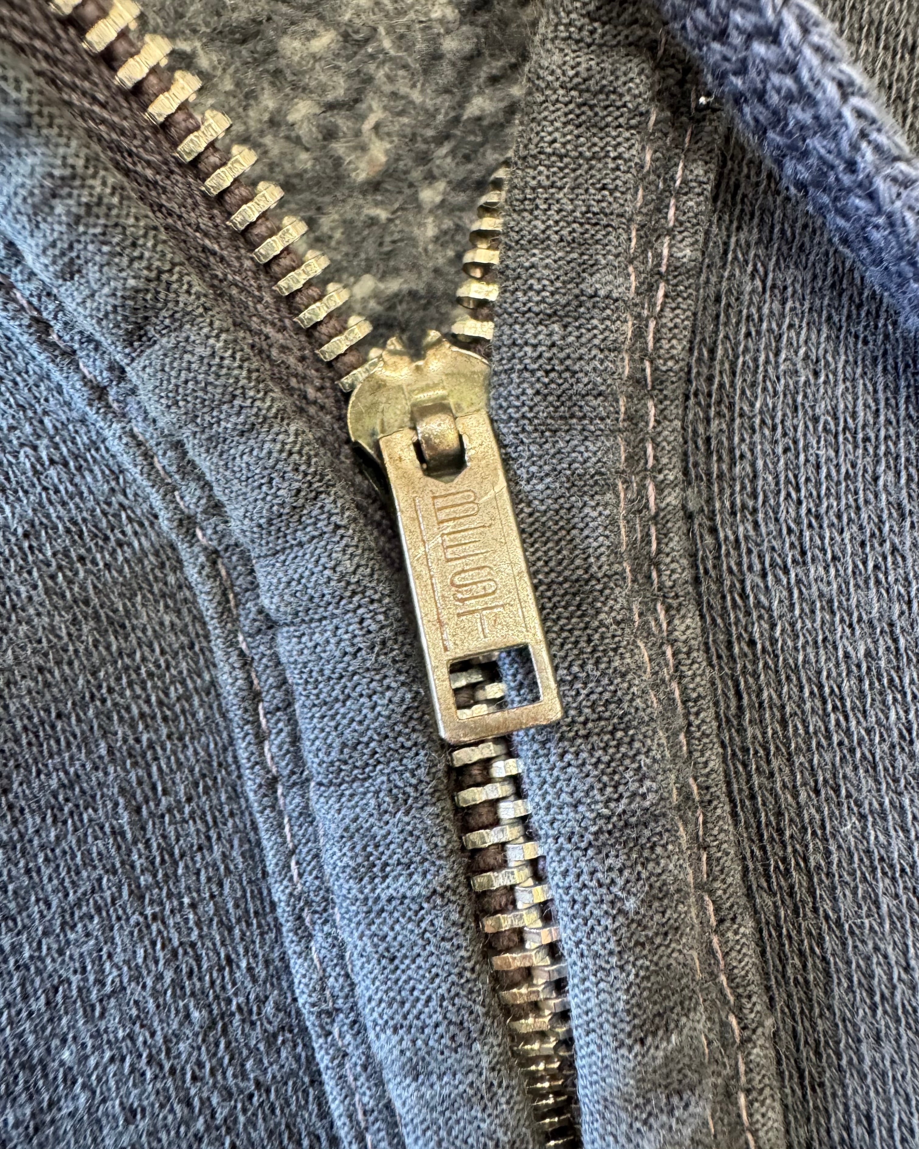 Vintage 1960s faded navy zip up hoodie ￼