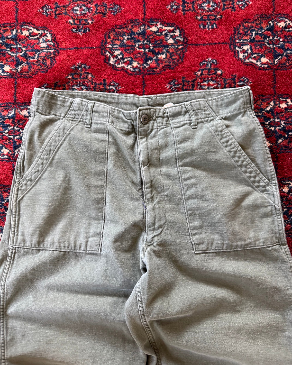 1960s zipper fly OG-107 fatigue pants