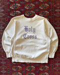 1980s faded distressed Holy Cross champion weave