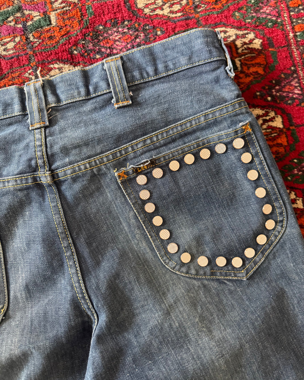 Vintage 1970s Lee denim studded flares ￼