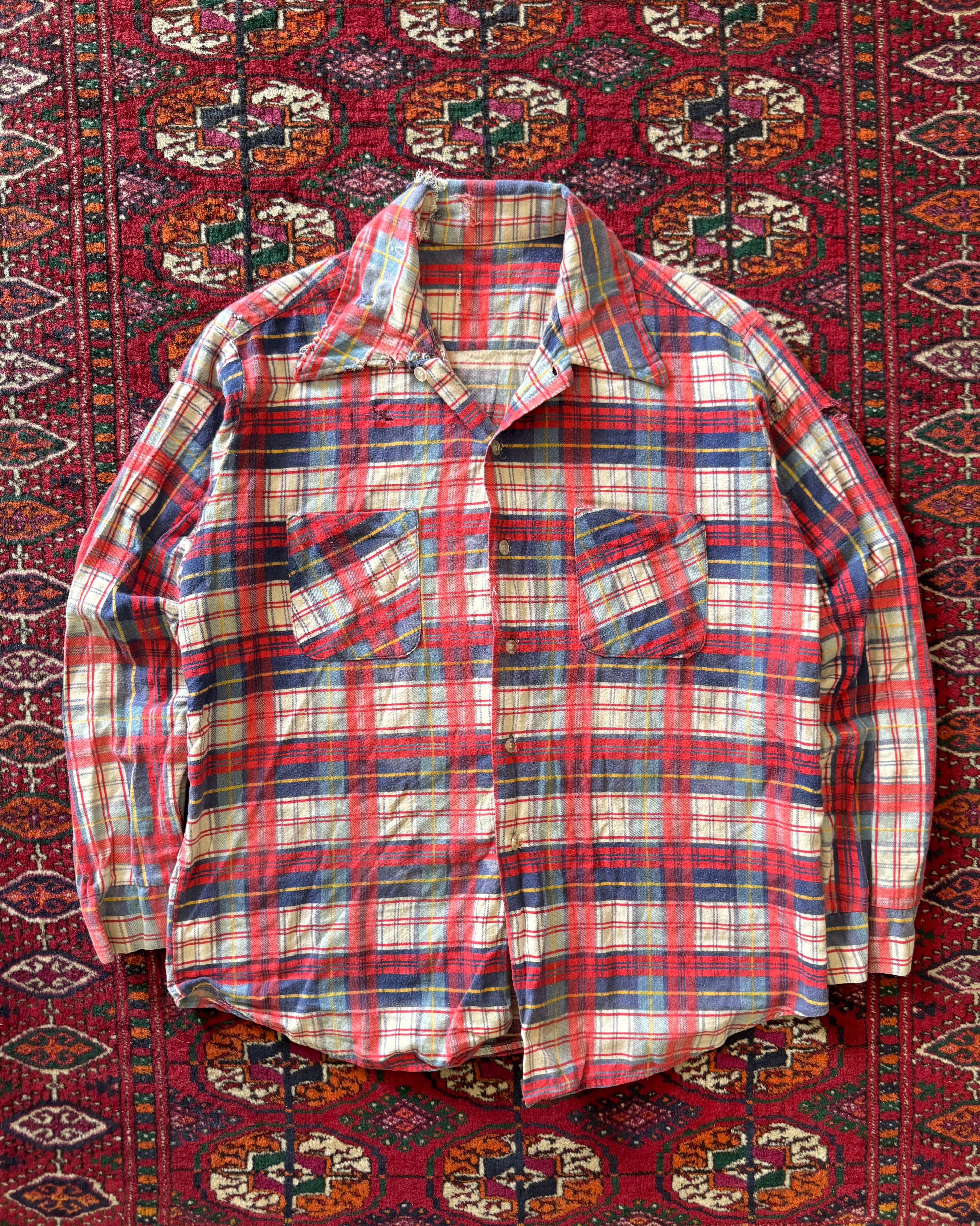 1960s farmhouse repaired flannel