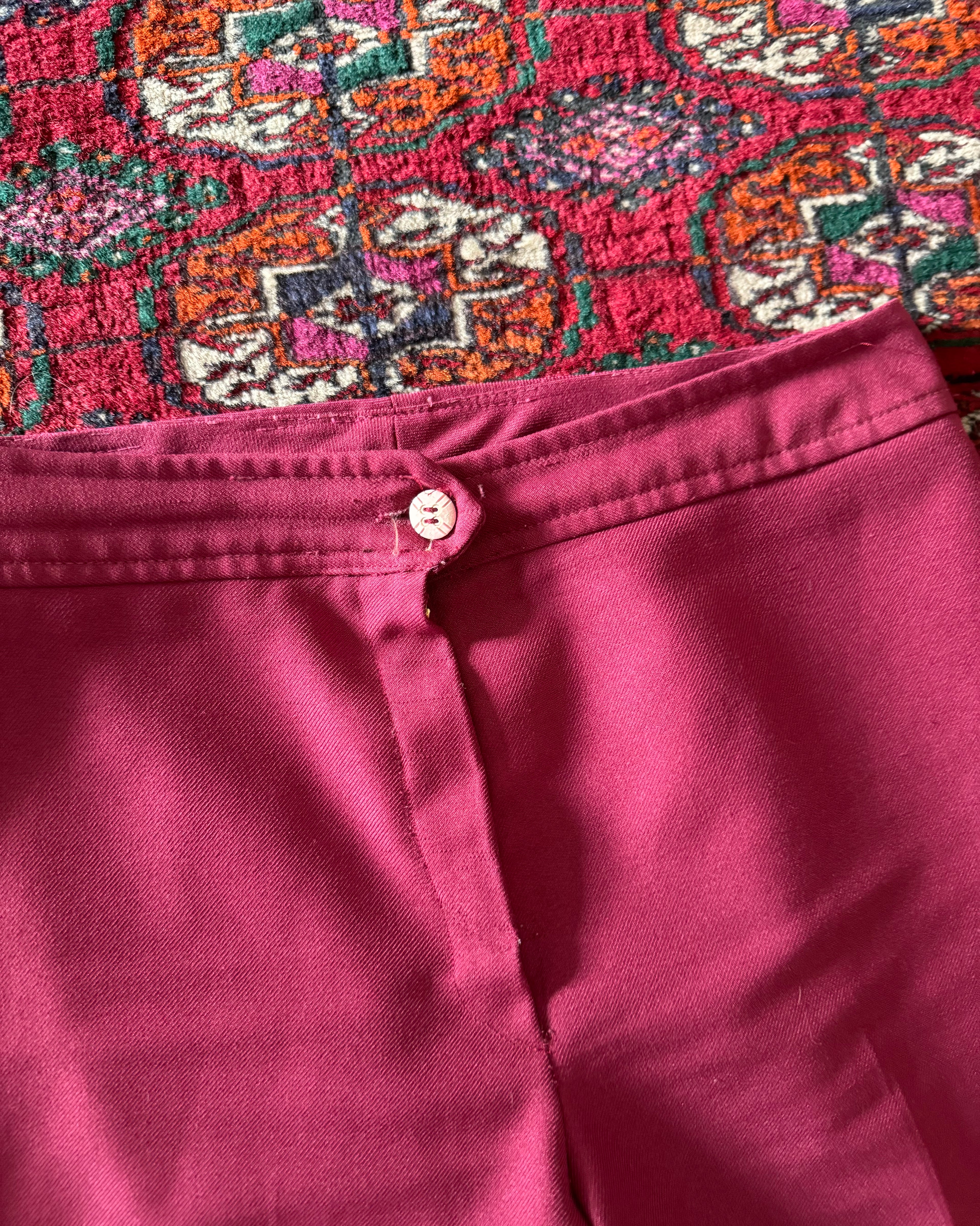 Vintage 1970s women’s burgundy, casual flares