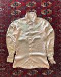 1960s satin rainbow embroidered wings western pearl snap