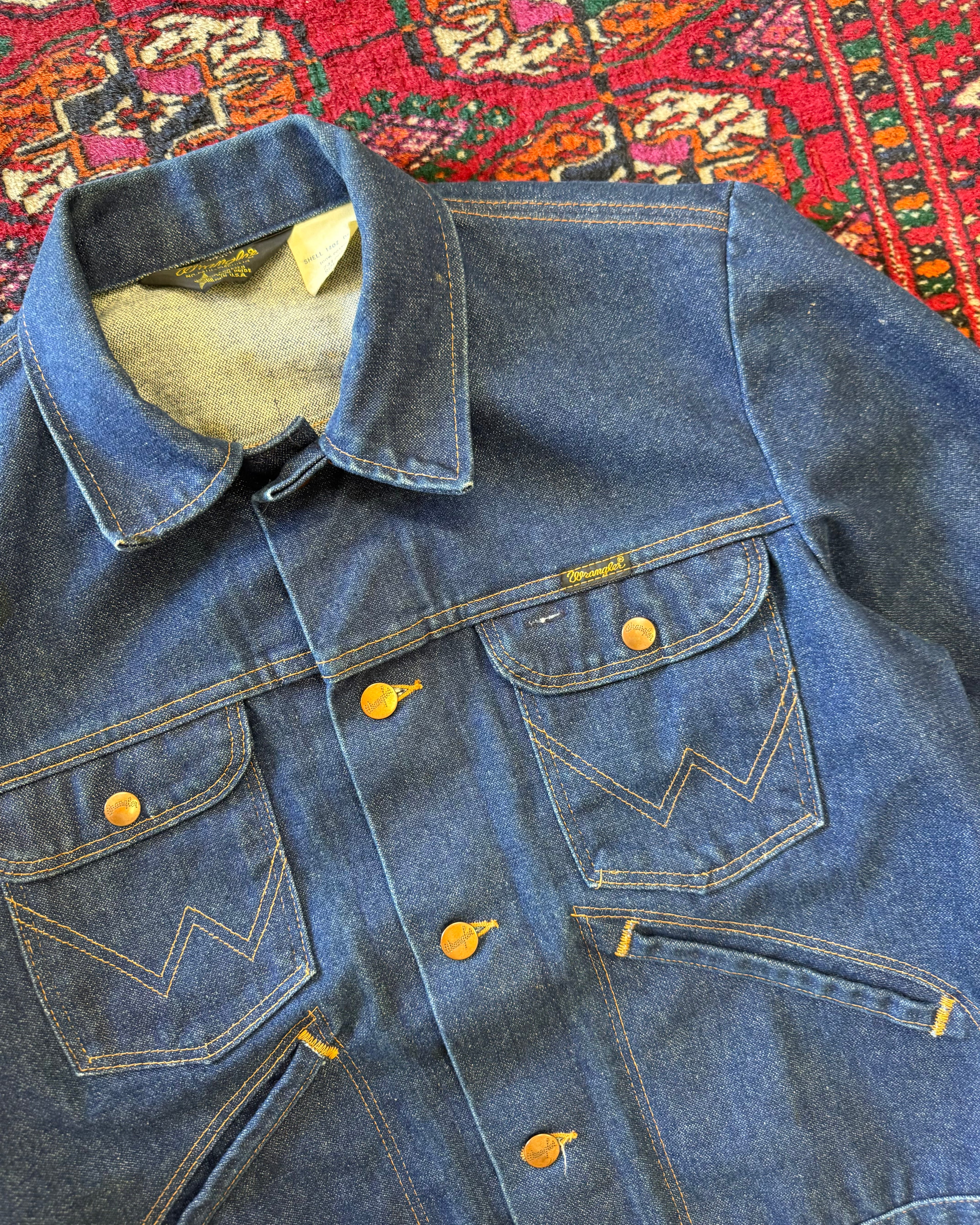 Vintage 1970s Wrangler shell 14 ounce denim jacket