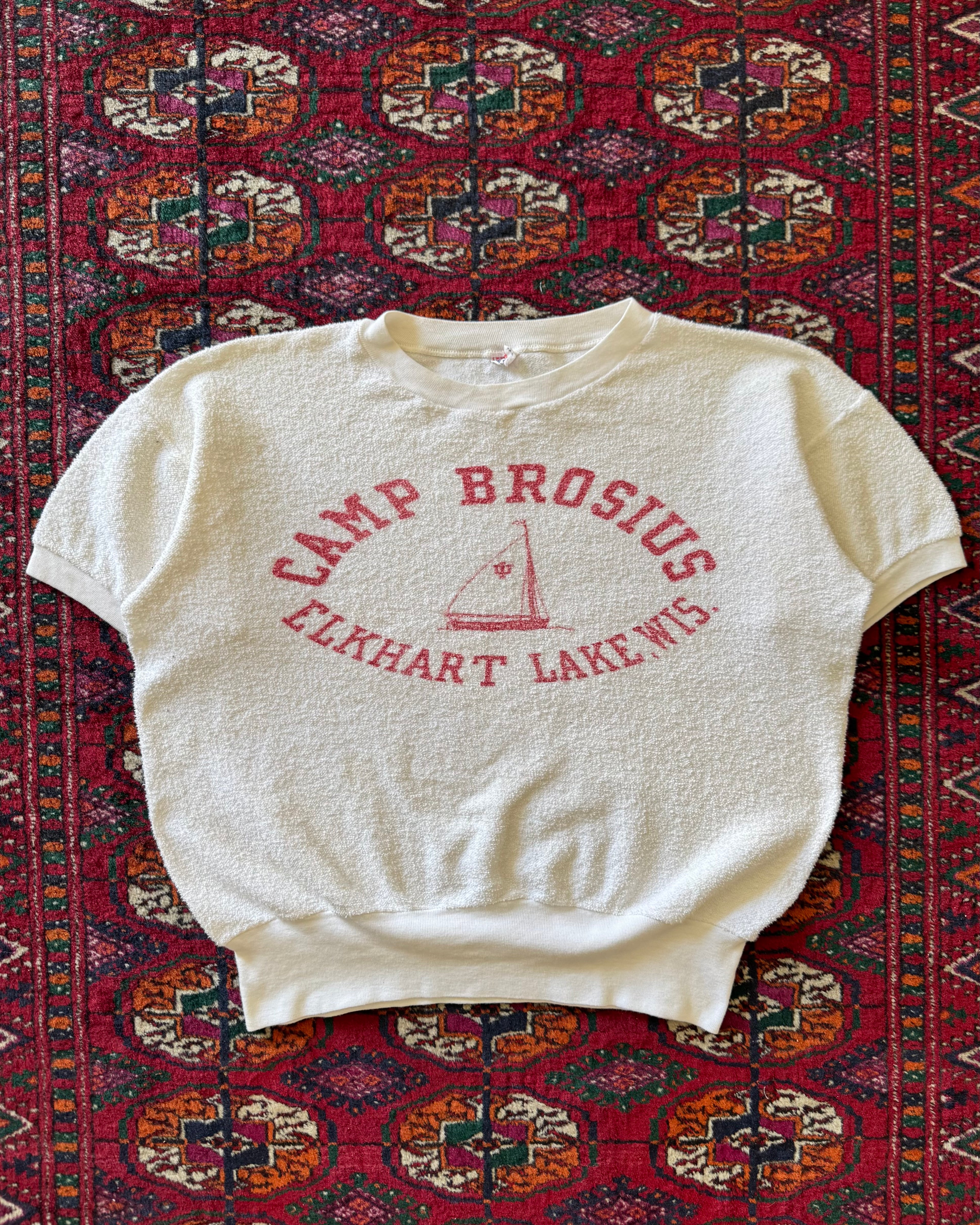 1950s Camp Brosius terry cloth champion running man