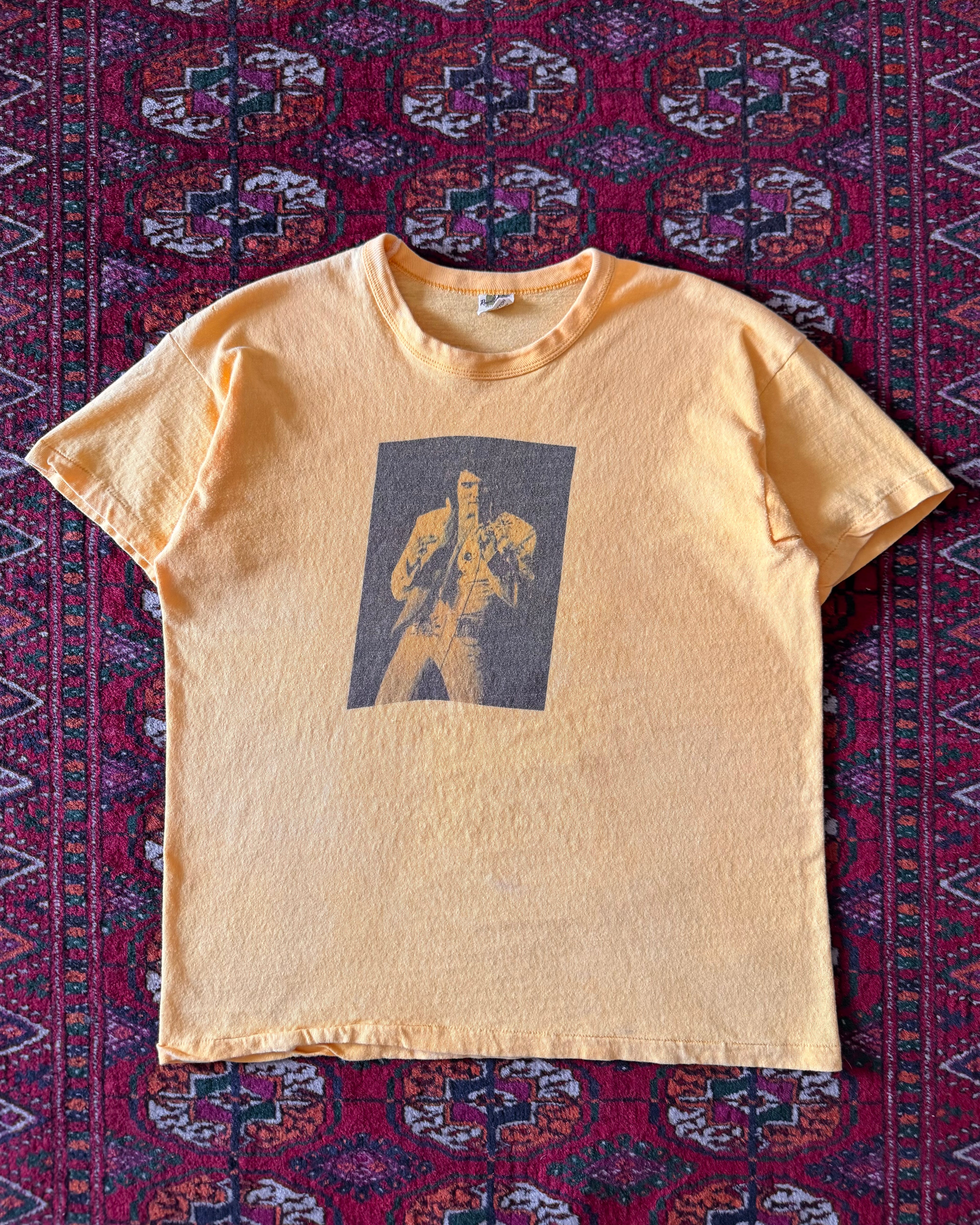 Vintage 1960s/70s Elvis Presley Russell athletic yellow photo print T-shirt