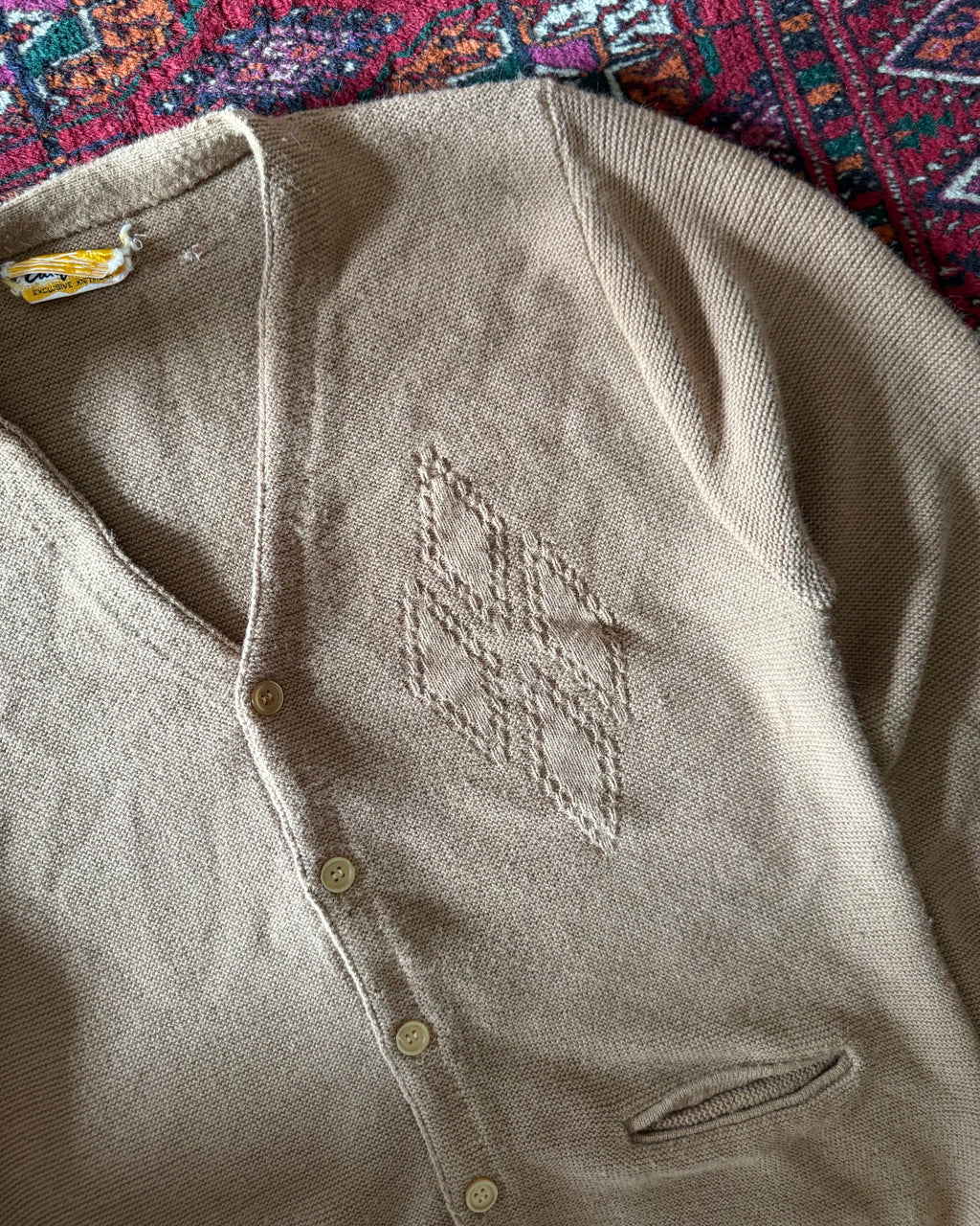 1960s four diamond knit cardigan ￼