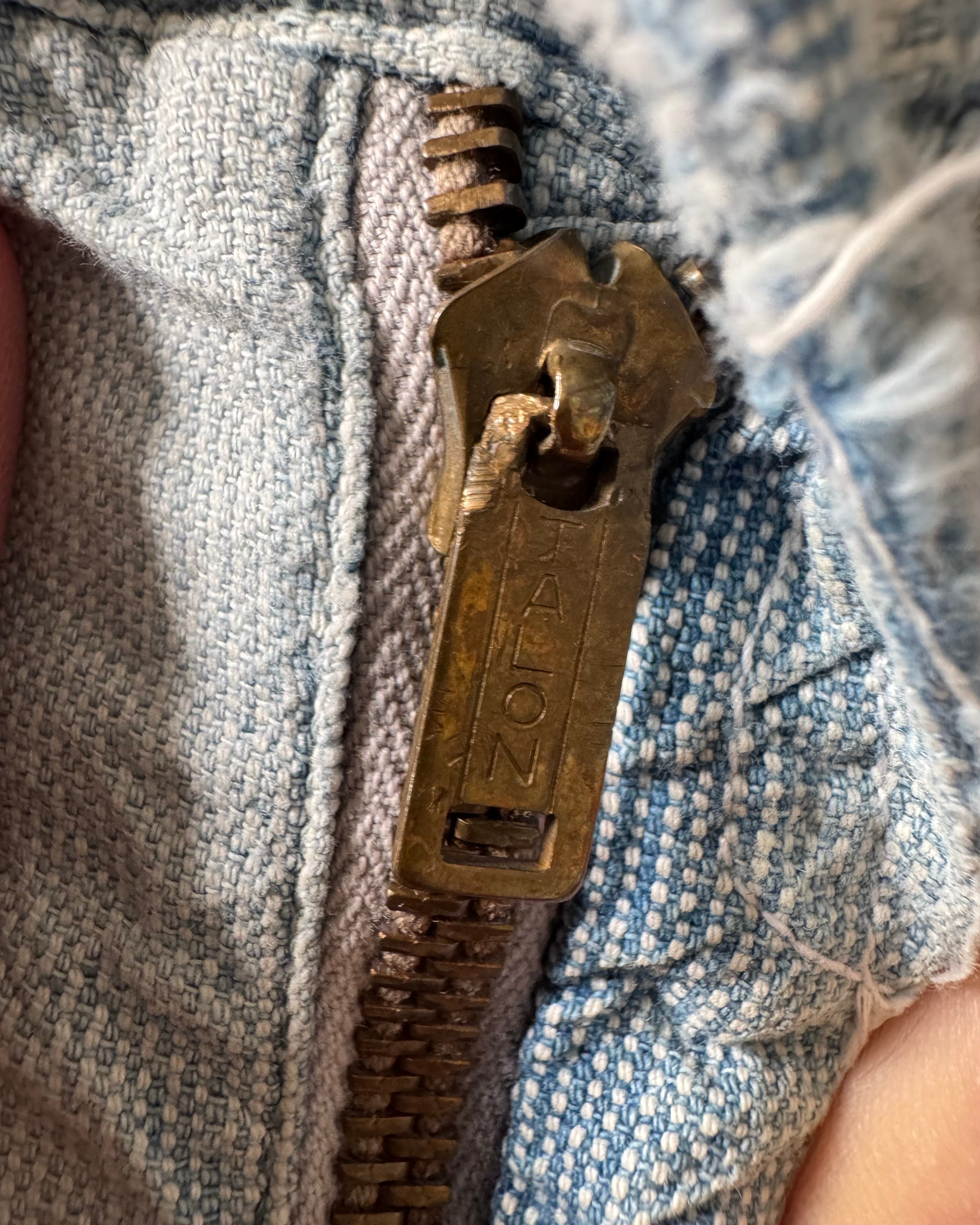 Vintage 1950s farmhouse repaired sanforized pants ￼