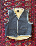 1970s Sears & Roebucks company denim Sherpa vest