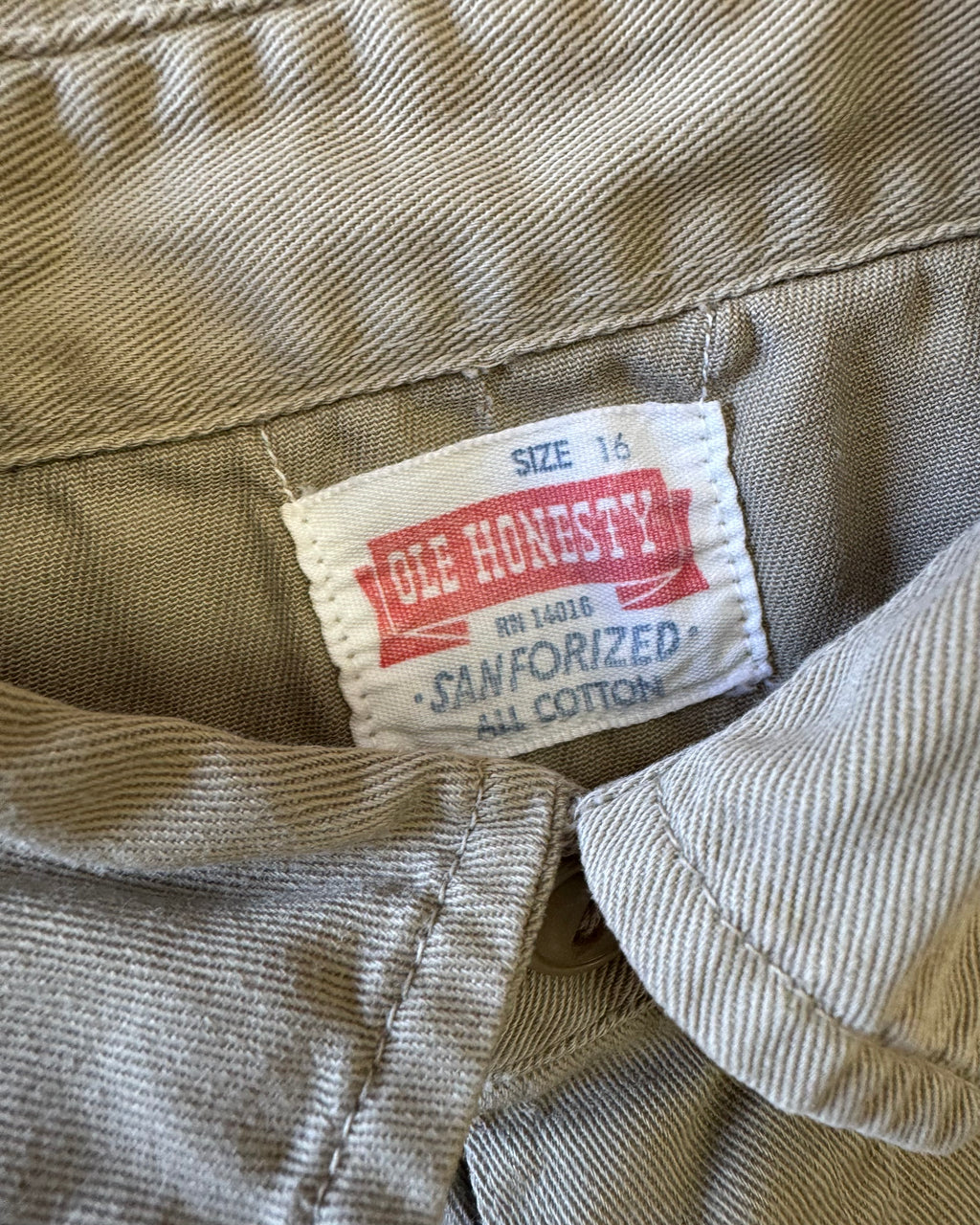 1960s Ole Honesty Sanforized work shirt ￼