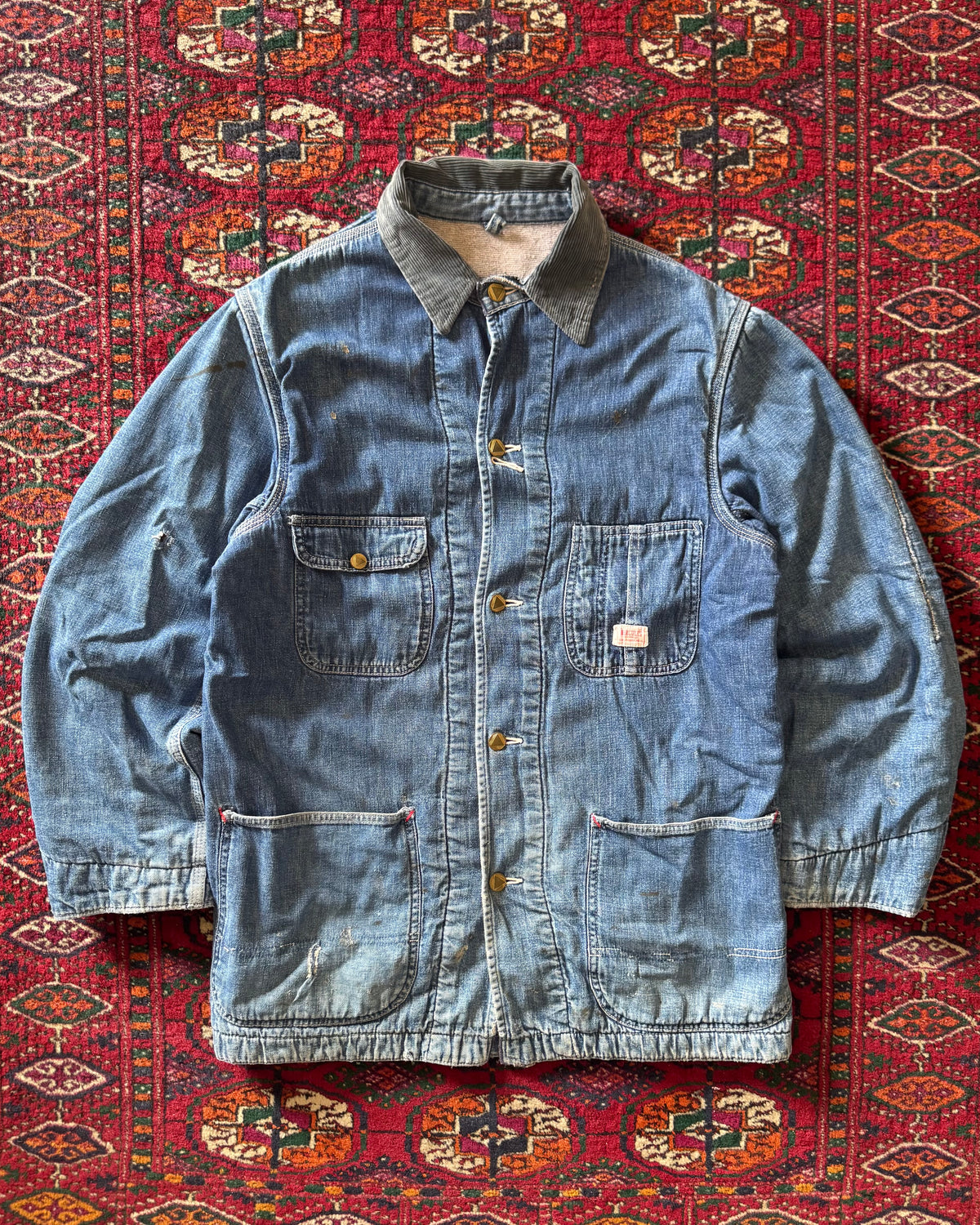 1960s Hercules sears roebuck and Co. flannel lined denim chore jacket