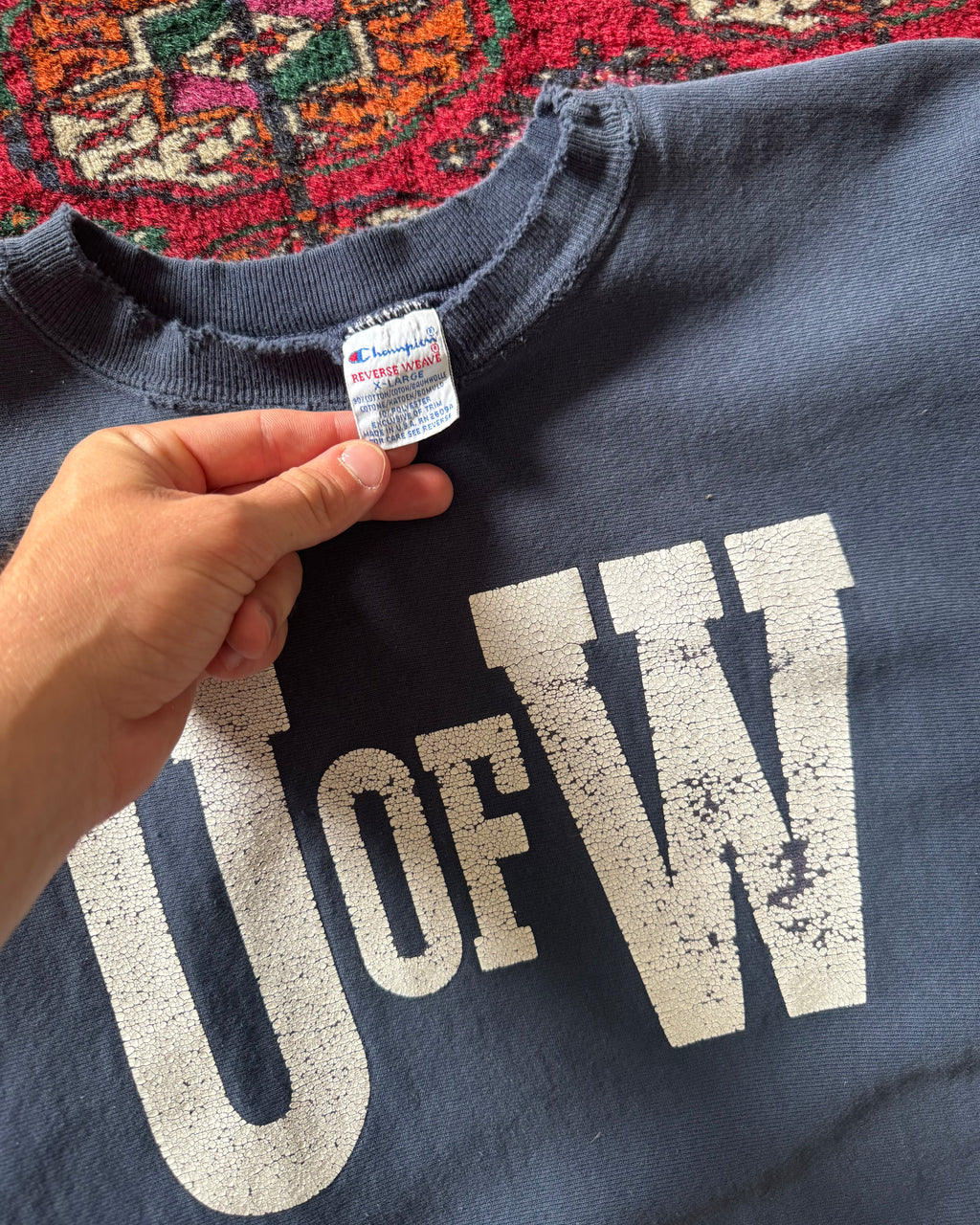 1990s university of Washington faded/distressed champion reverse weave ￼