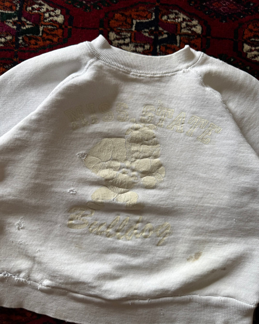 1960s Miss State Bulldogs faded/distressed sweat
