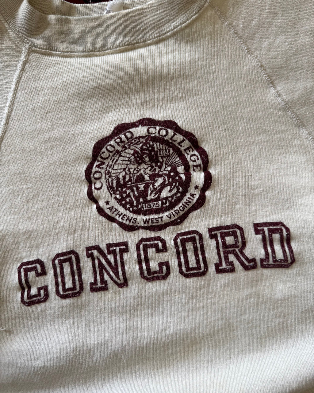 1950s two-toned Champion Running man Concord flocked sweat