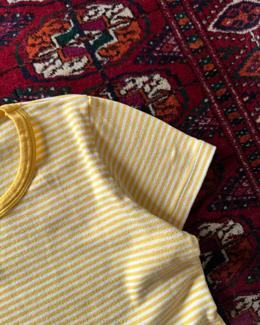 1960s yellow striped tee