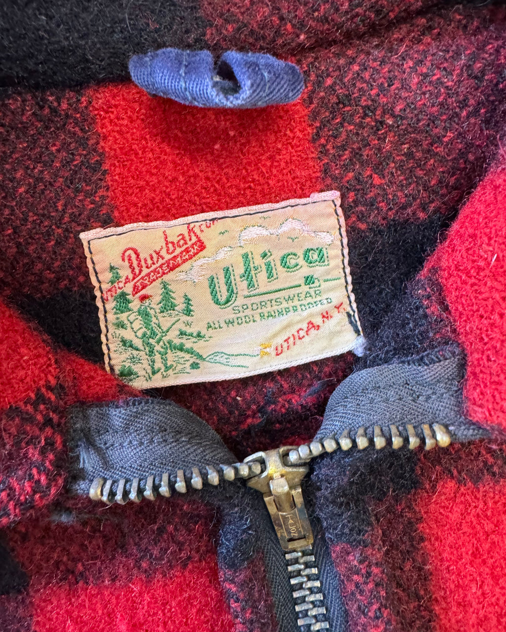 1960s Duxbak Utica buffalo plaid hunting jacket
