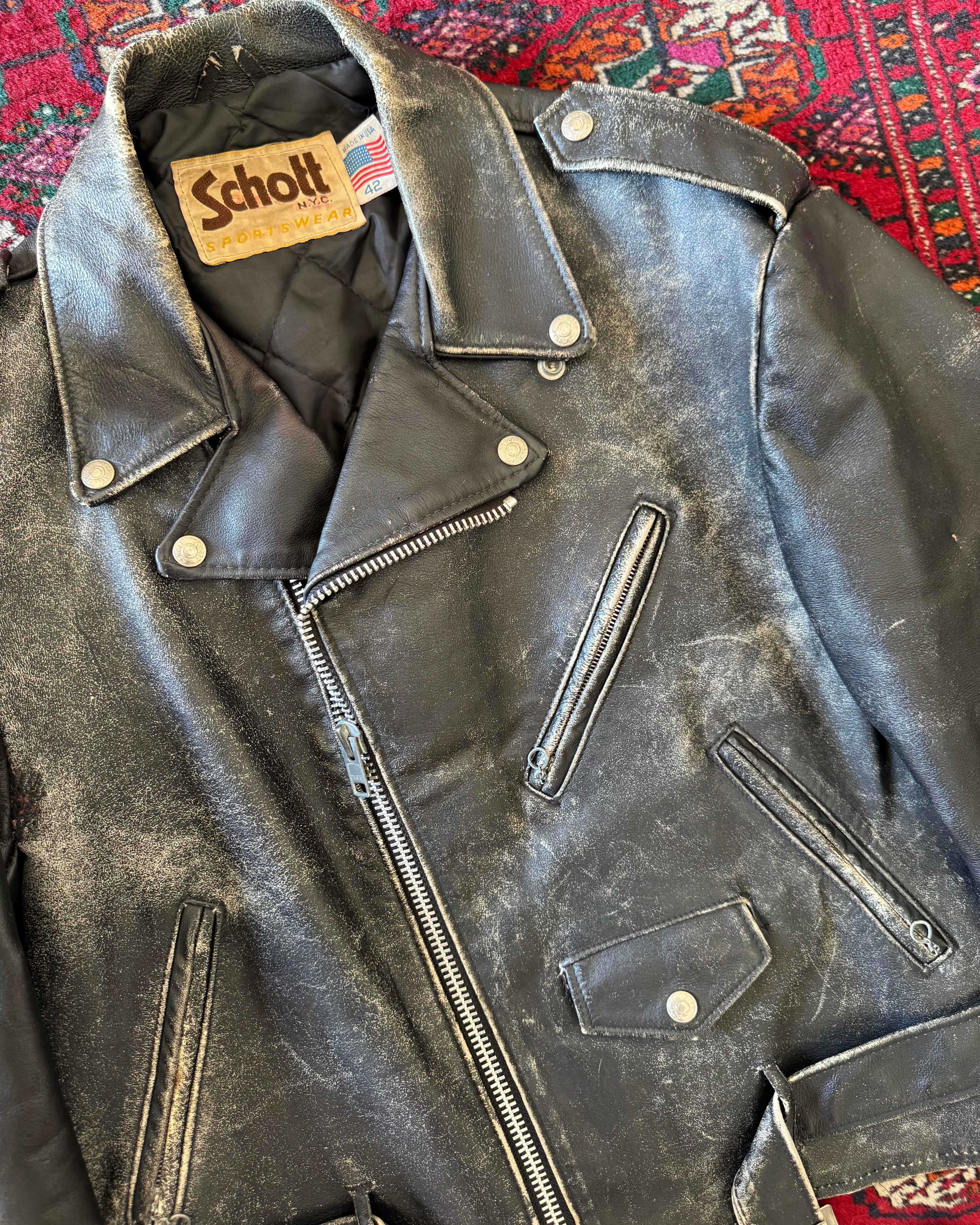 Vintage 70s/80s Schott NYC “The Smiths” leather jacket￼