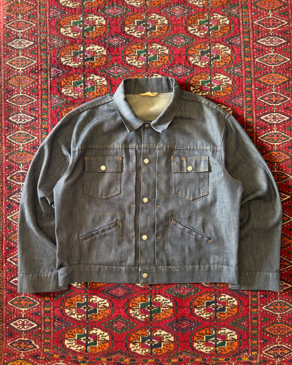 Vintage 1960s/seventies ranch craft pen, pressed JCPenney indigo denim jacket ￼