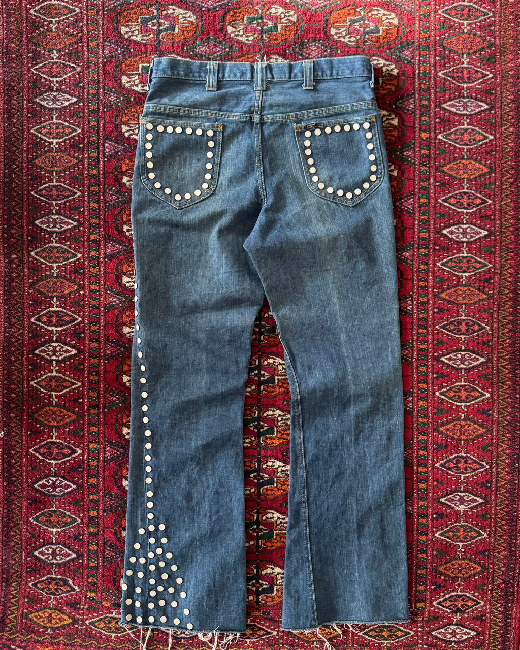 Vintage 1970s Lee denim studded flares ￼