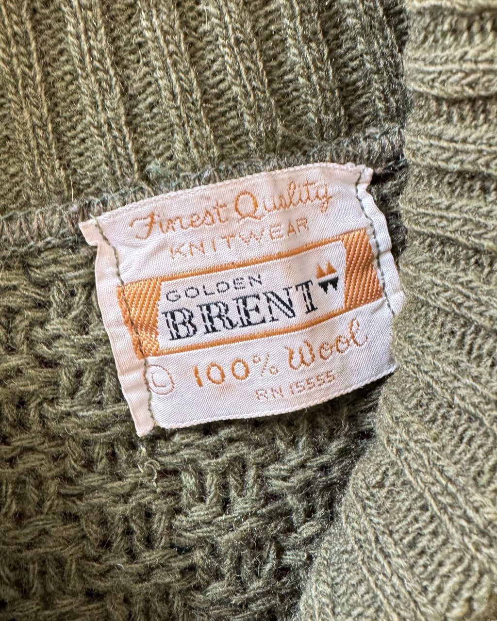 1950s Brent wool zip up sweater