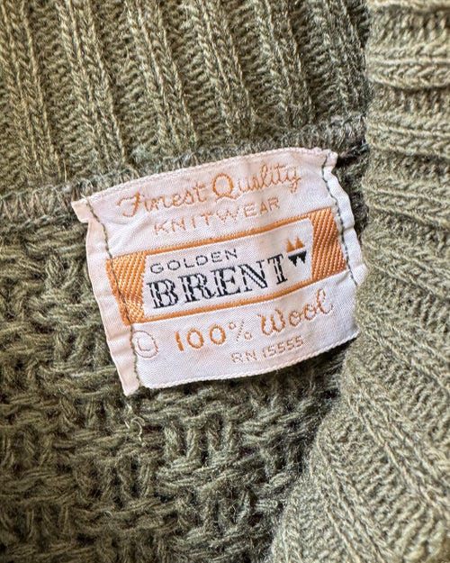 1950s Brent wool zip up sweater