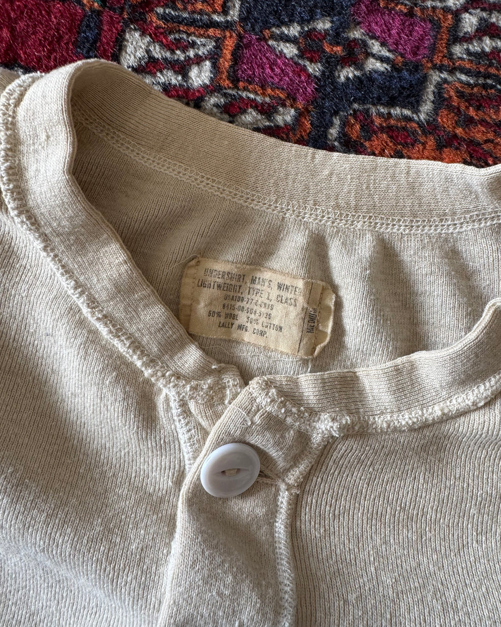 Vintage 1950/60s army issue two button undershirt ￼