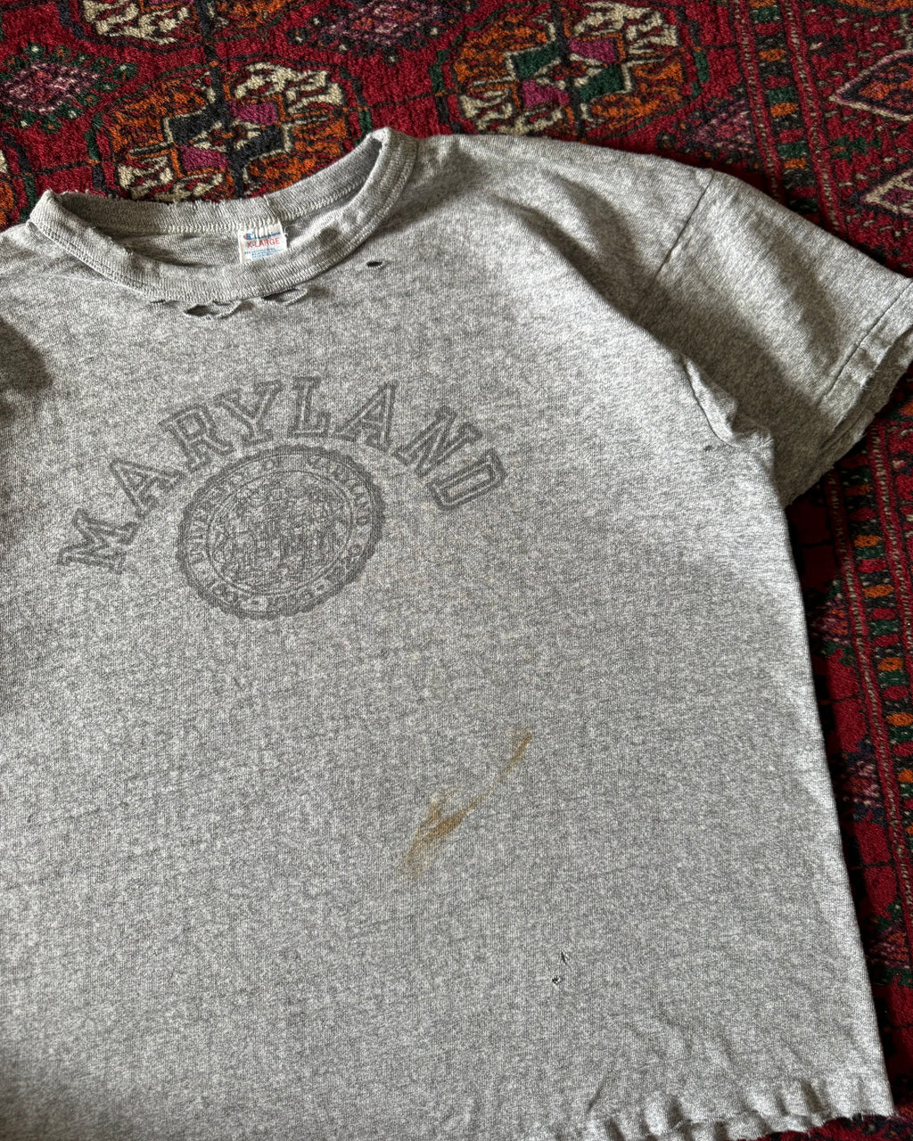 Vintage champion 1970s Maryland university distressed athletics T-shirt