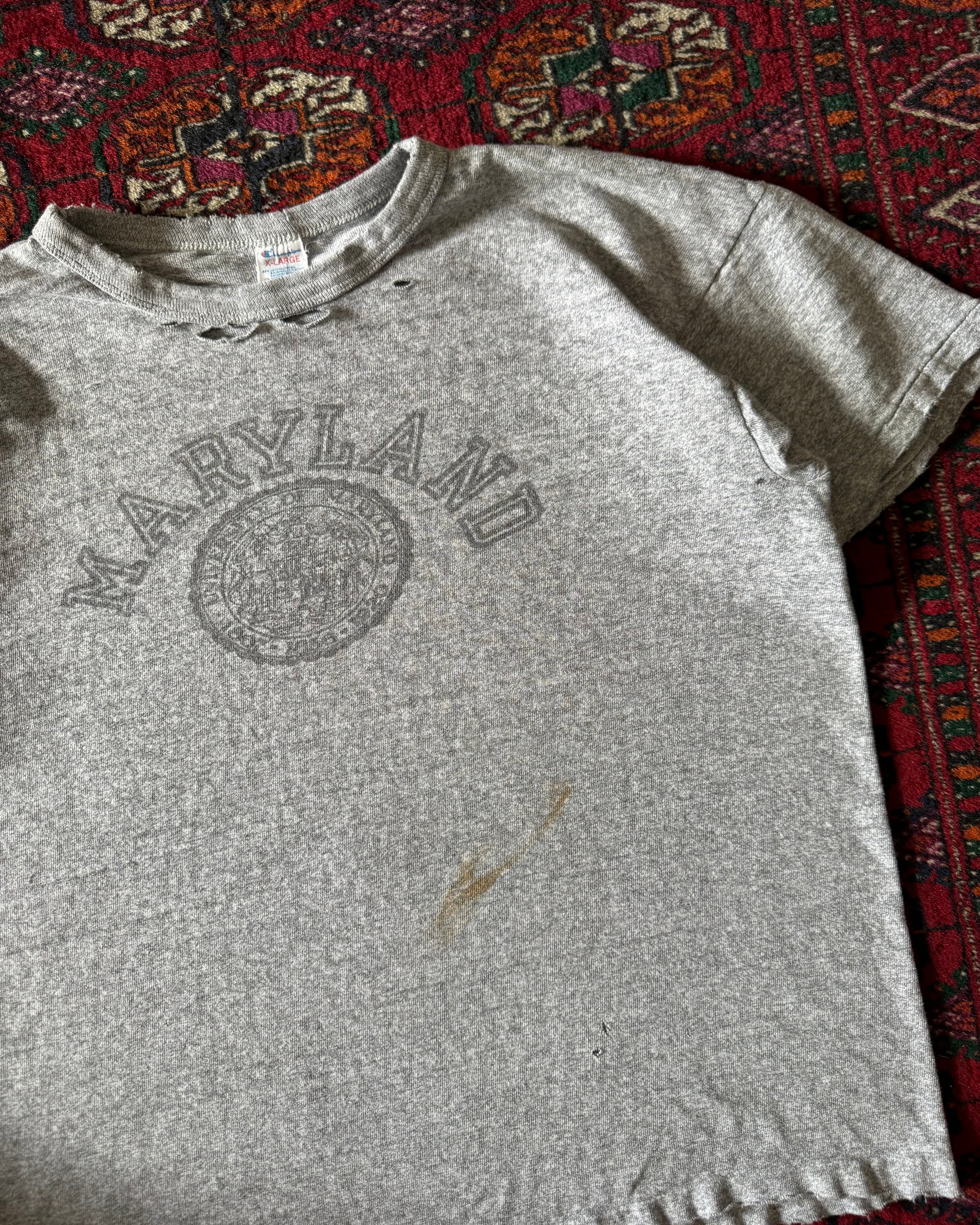 Vintage champion 1970s Maryland university distressed athletics T-shirt