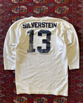 Vintage 1970s champion blue bar Silverstein football jersey