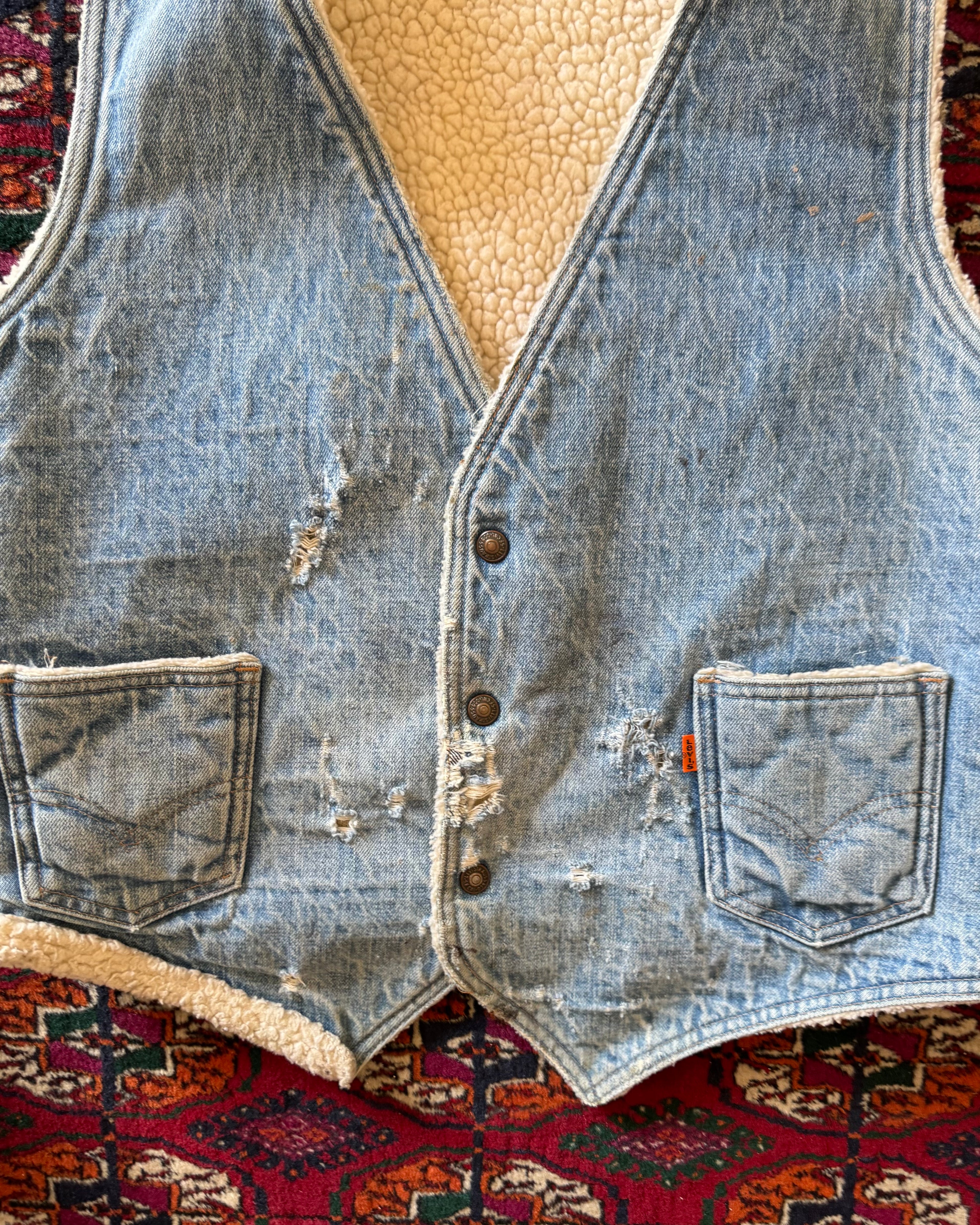 1980s Levi’s Sherpa denim vest