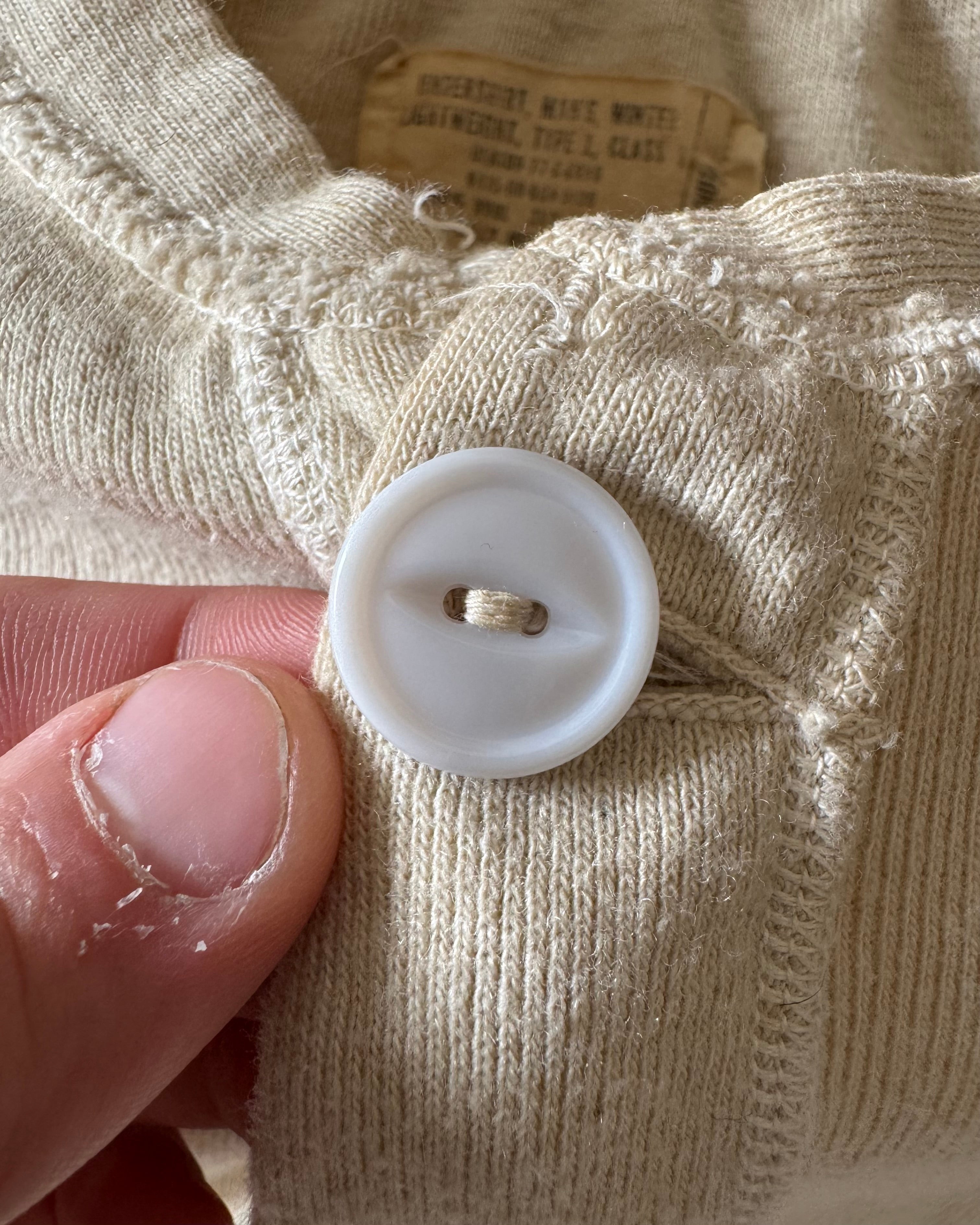 Vintage 1950/60s army issue two button undershirt ￼