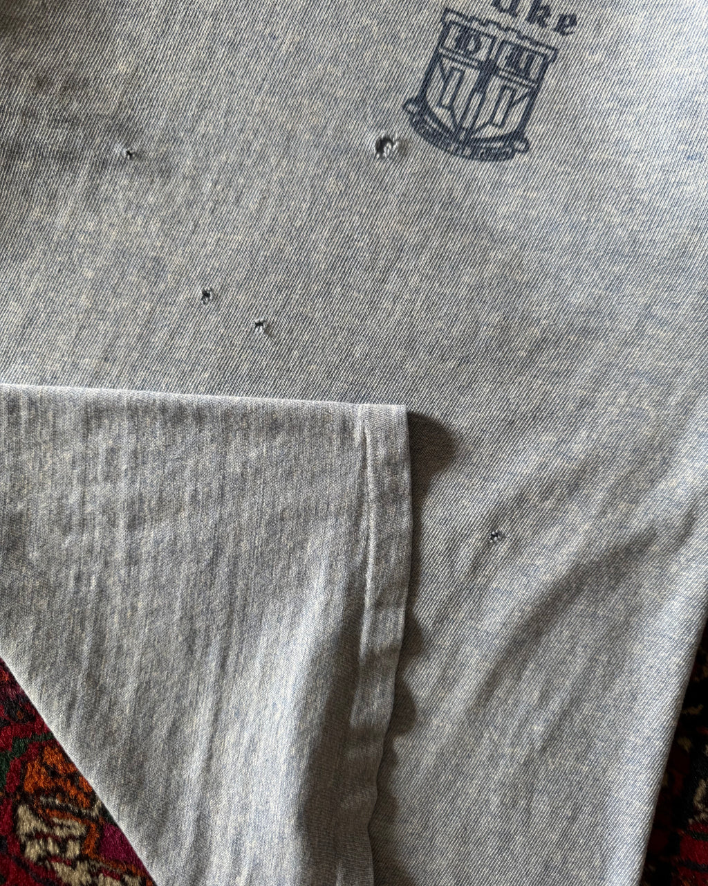 Vintage 1950s Duke University distressed ringer T-shirt ￼