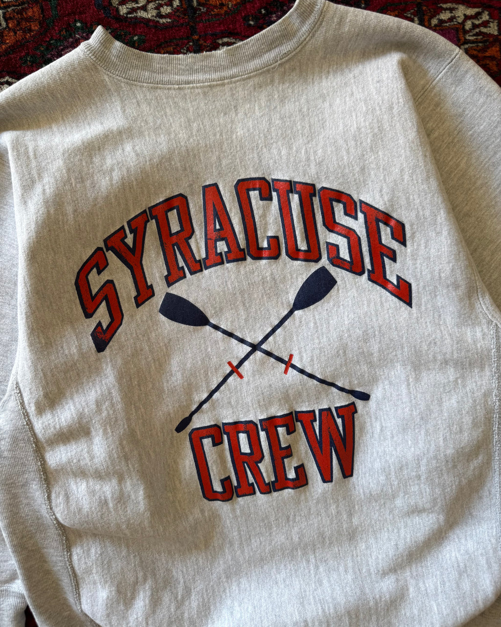 1990s Syracuse rowing crew reverse weave two-tone sweatshirt