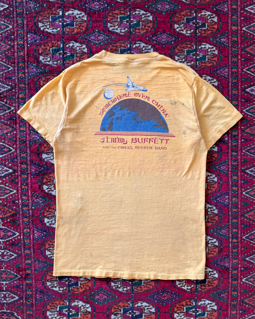 1980s distressed jimmy buffet china tour tee