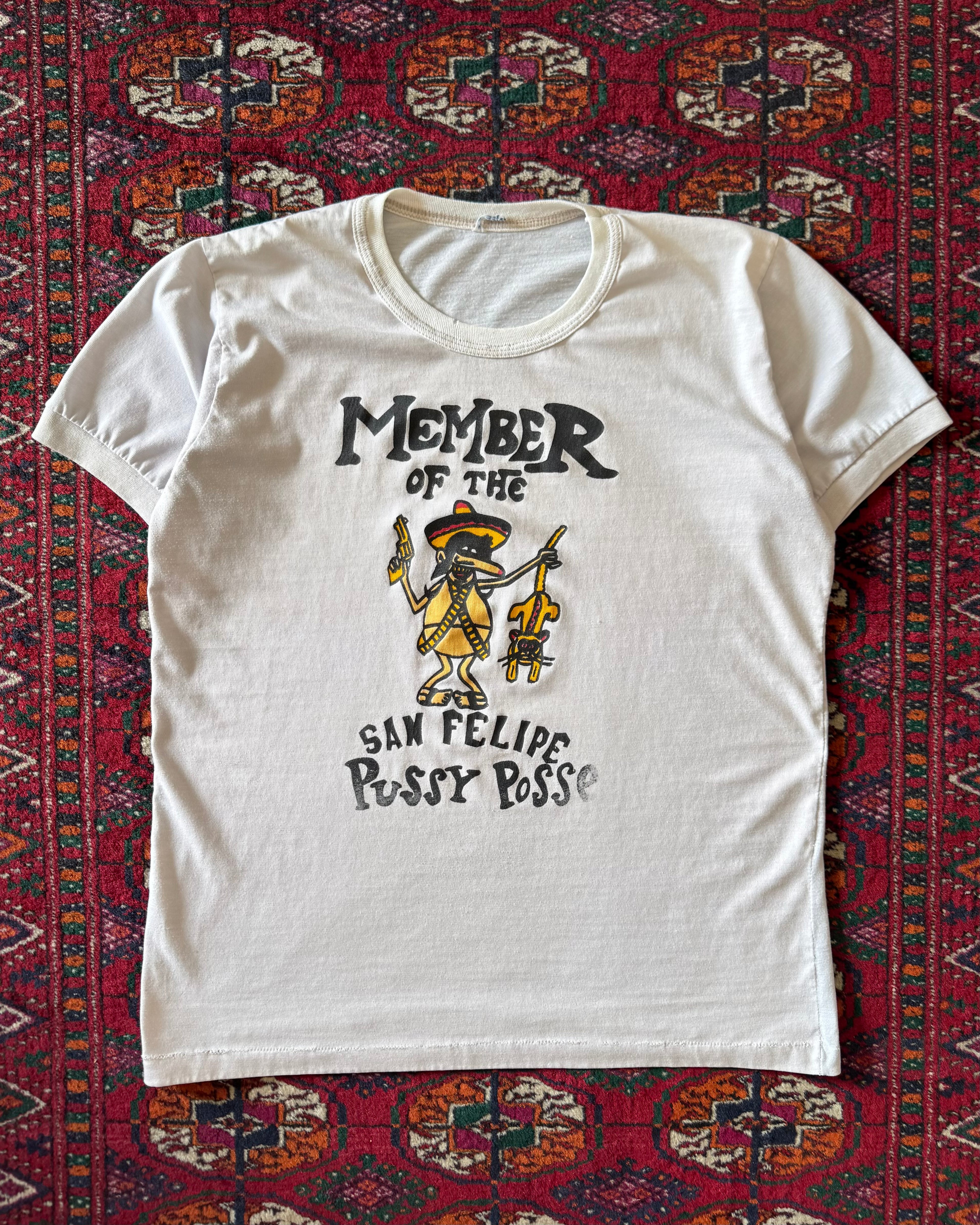 Vintage 1970s member of the San Felipe pussy posse ringer